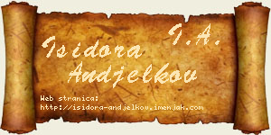 Isidora Anđelkov vizit kartica